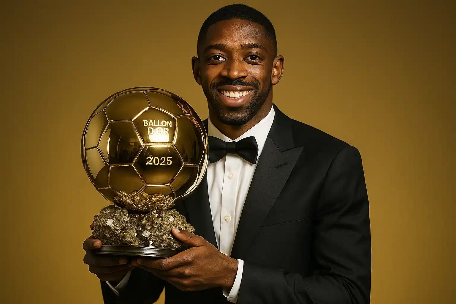 Ousmane Dembele bật mí đầy mỉa mai khi ôm Quả bóng vàng 2025 1 Ousmane Dembele rạng rỡ cùng Quả bóng vàng 2025